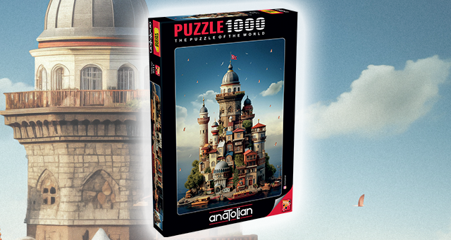 anatolian puzzle 100 parça kız kulesi anatolianpuzzle